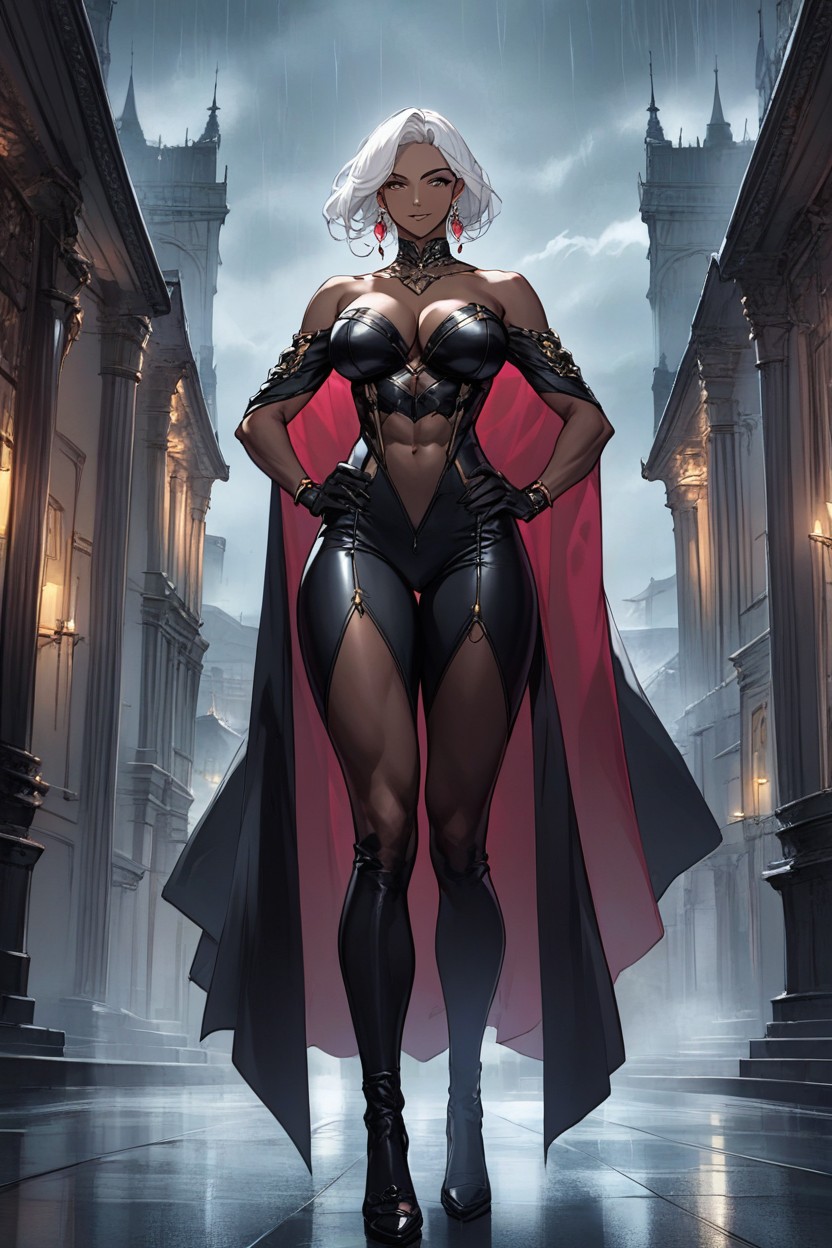Fit, Thighigs, Gloves Ebony AI Porn