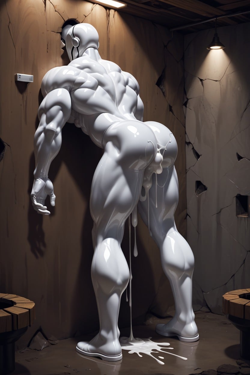 Male Only Parasite Creeping Up Legs, Muscular, Skinny AI Gay Porn