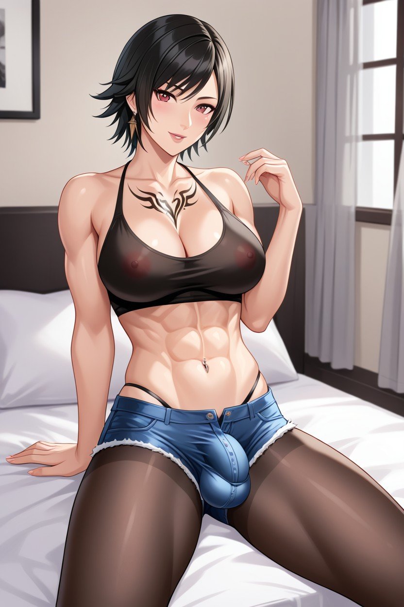 Detailed Hentai, Sheer Black Crop Top, Stripey Leg Warmerssites.postSEOTitles