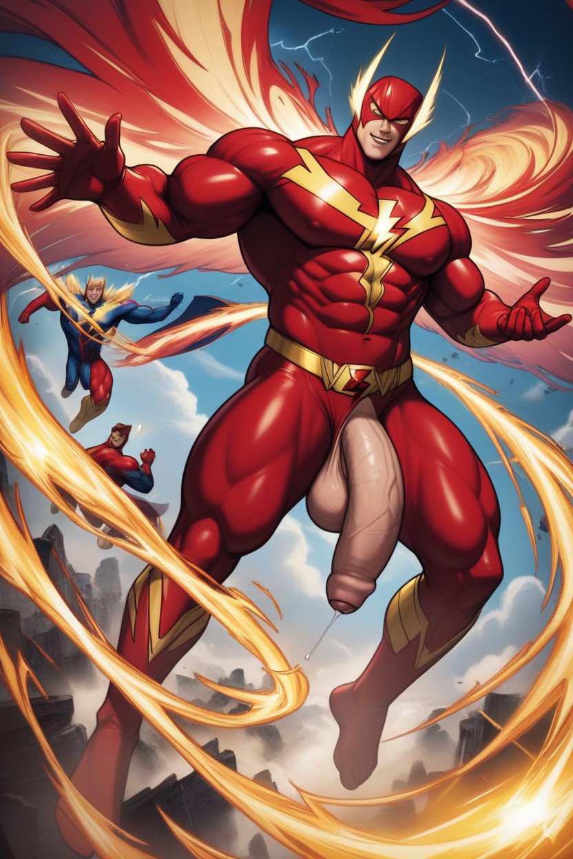 Lightning Superpower, Precum Flowing, Foreskin AI Gay Porn