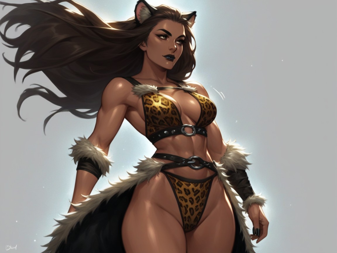 Leopard Cape, Bounce Lines, Nsfw Hentai AI Porn