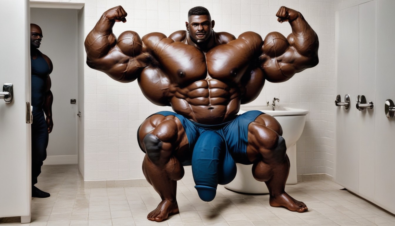 Massive Pecs, Muscle Growth, African AI Gay Porn