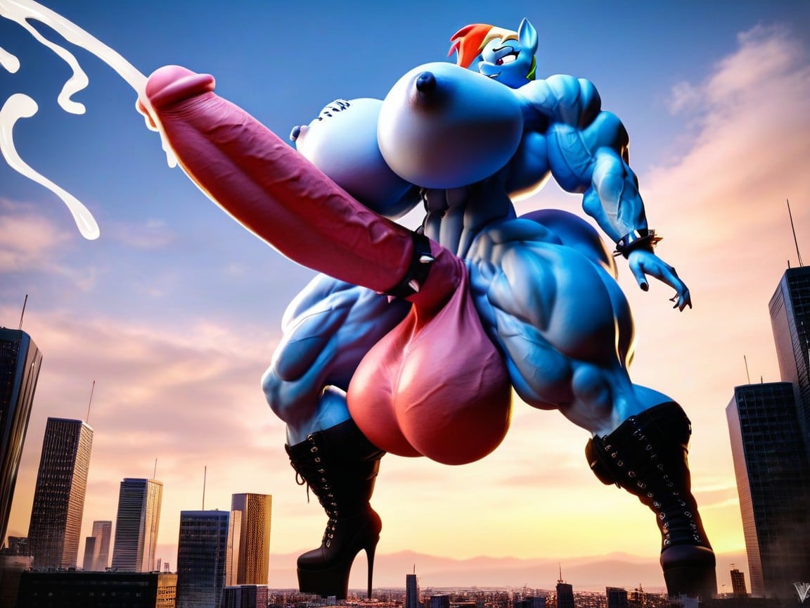 Massive Huge Cock, High Heel Boots, Giantess Porno IA Furry