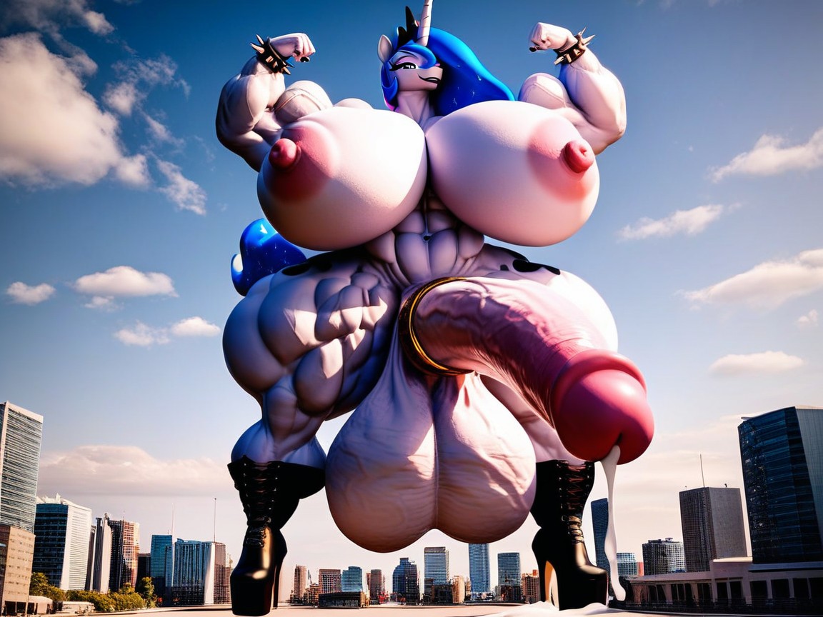 Extremely Long Cock, Gigantic Cock, Cum Furry AI Porn