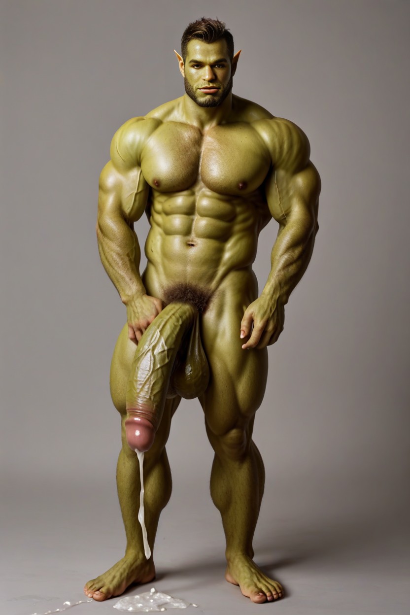 Detailed Cock, Full Body, Hyper Glans AI Gay Porn