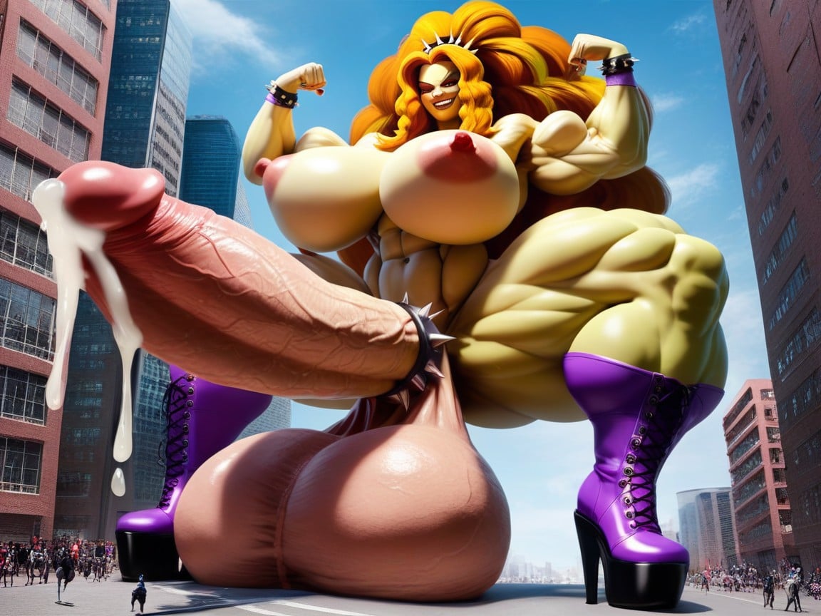 Futanari, Giantess, Ultra MuscularPorno IA transsexuelle