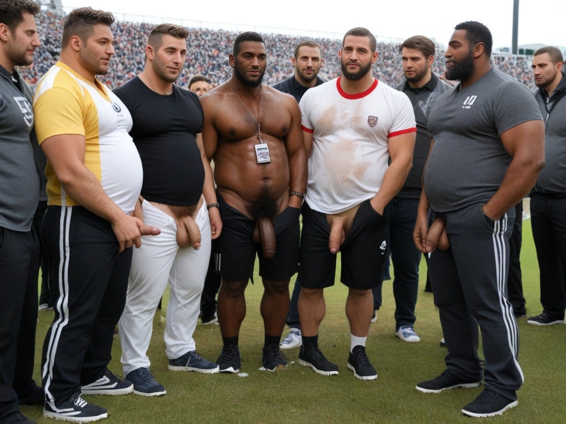 Open Fly, Tens Of Chubby African Tramps In Rags, Buzzcut AI Gay Porn