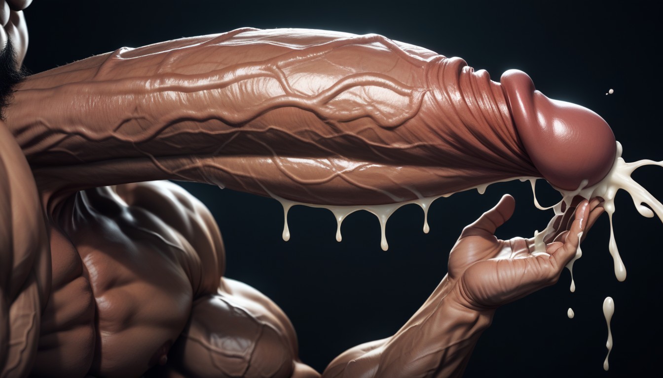 Panting Drooling, Close Up, Long Torso AI Gay Porn