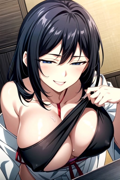 Blue Eyes, Black Hair, Japanese Furry AI Porn