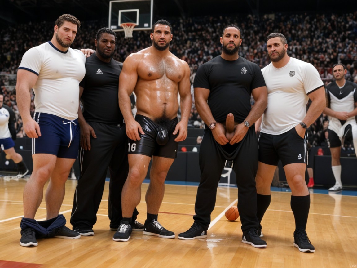 Niqab, Basketball, Hands In The Pockets AI Gay Porn