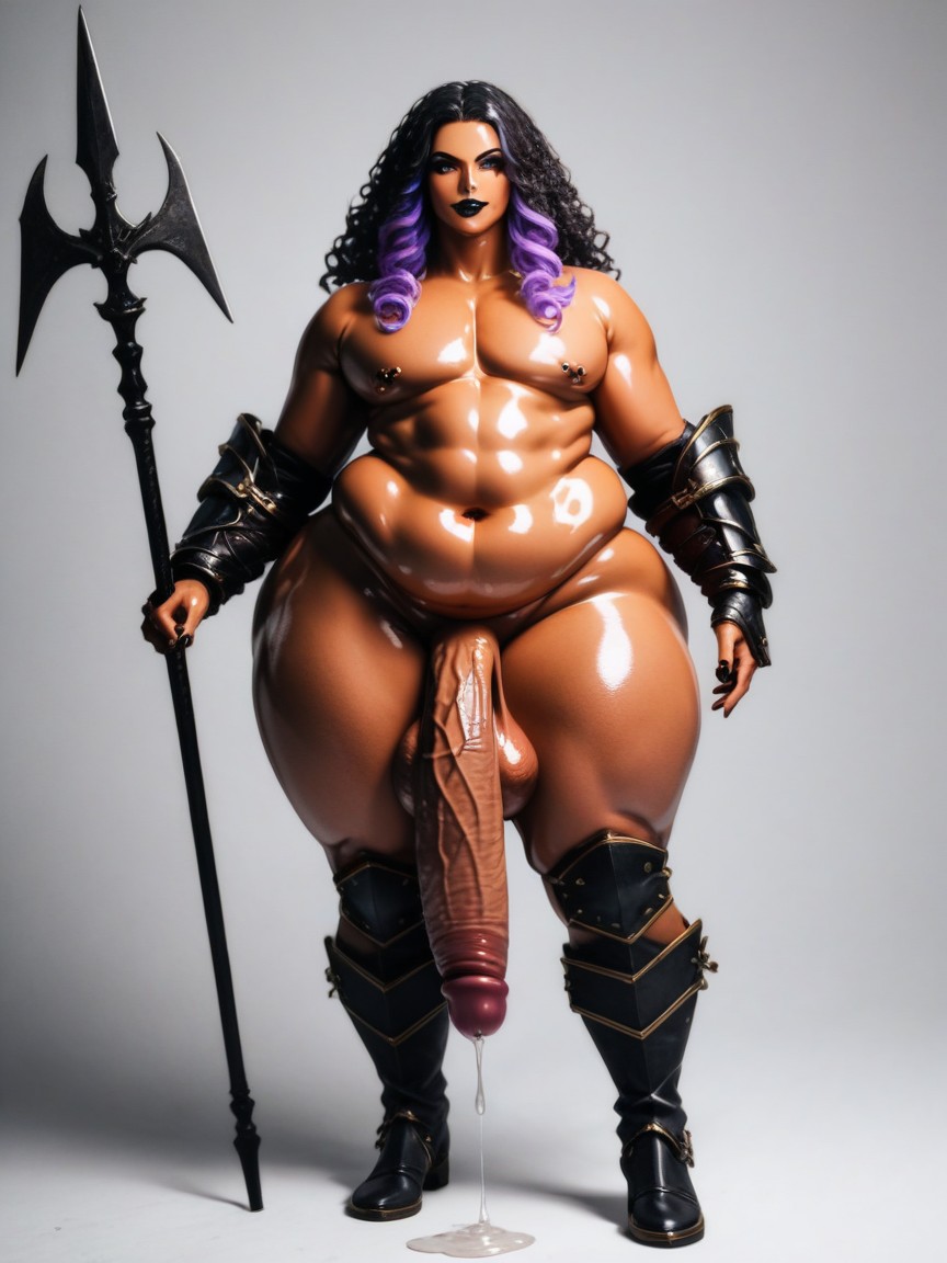Long Hair, Multi Colored Hair, Large Full Balls AI Gay Porn