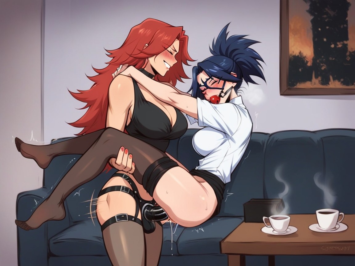 Night Time, Side View, All Women Around Hentai AI Porn