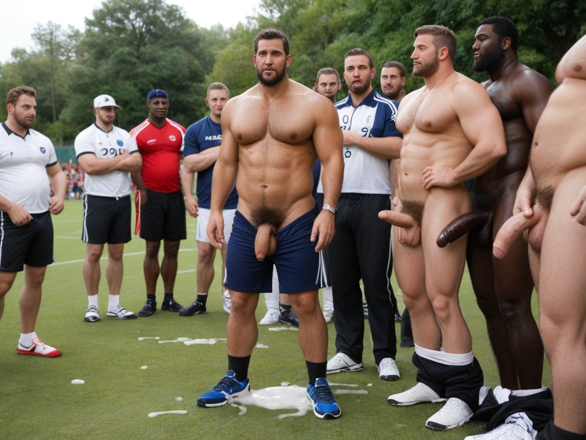 30+, Hairy Pubes, Shorts Down AI Gay Porn