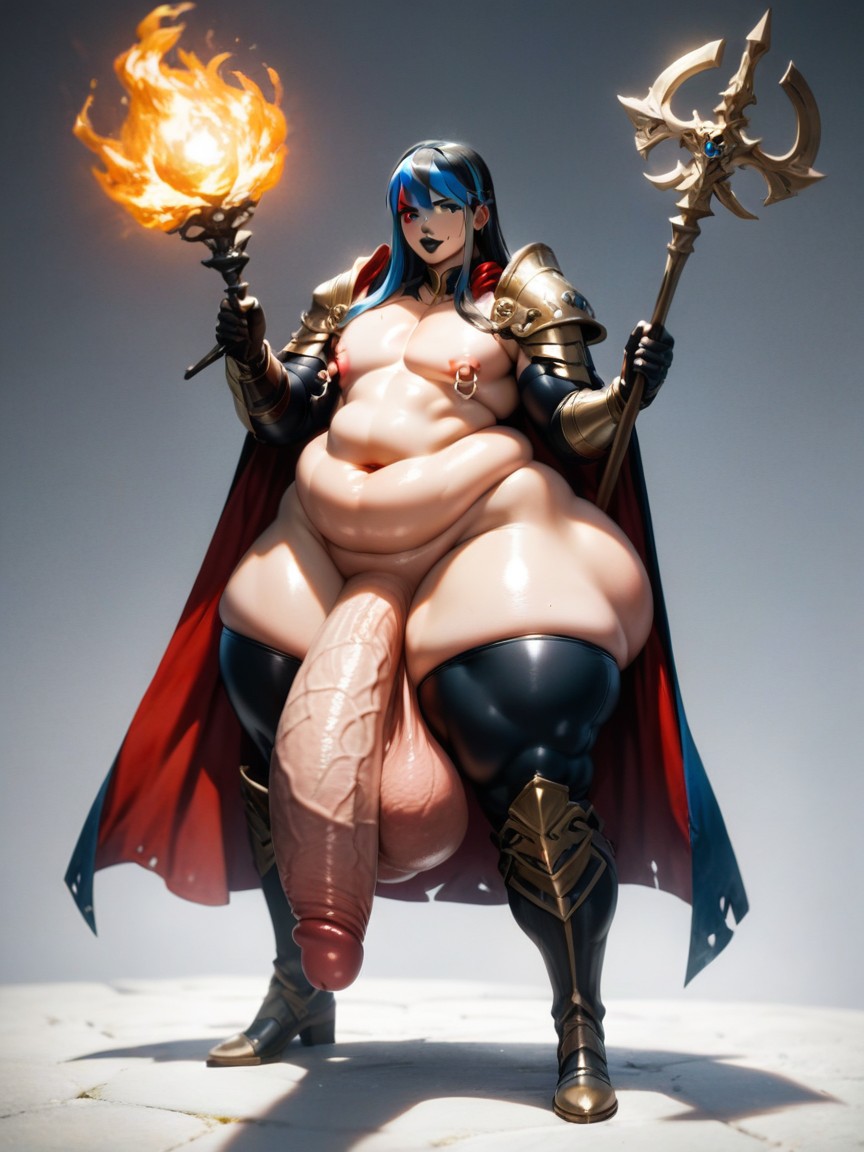 Hyper Penis Longer Than Leg, Glossy Skin, Puffy Nipples AI Gay Porn