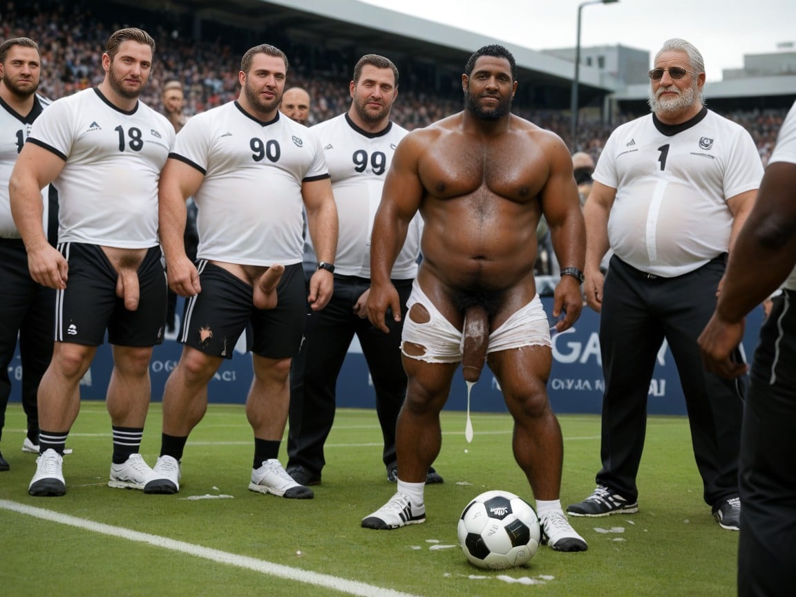 Many People Around, Cum On Beards, Wet AI Gay Porn