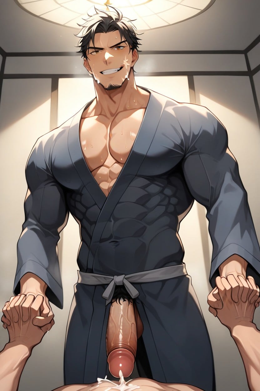 Motion Lines, Angry, Male Focus AI Gay Porn