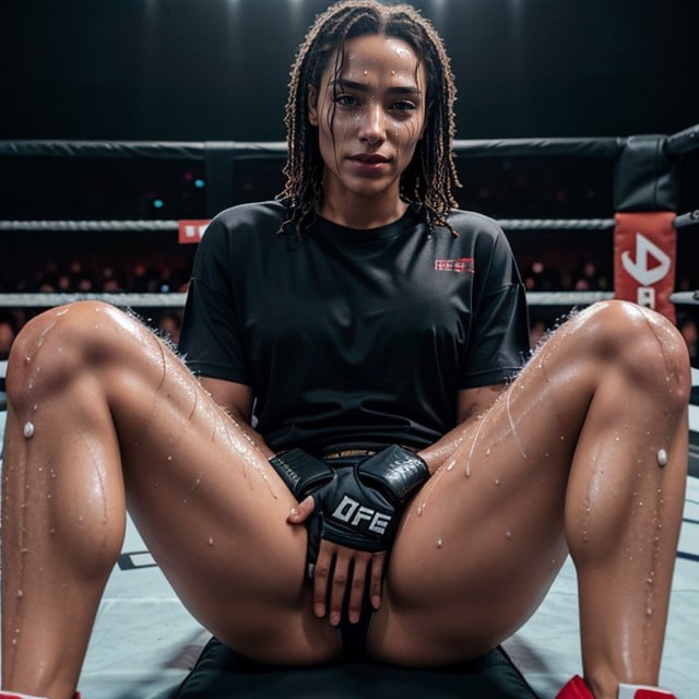 Mma Gloves, En Sueur, Gants Sans DoigtsPorno IA transsexuelle