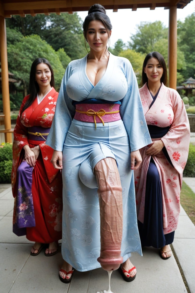 Ancient Japan, Cock Bulge, Thick Thighs Shemale AI Porn