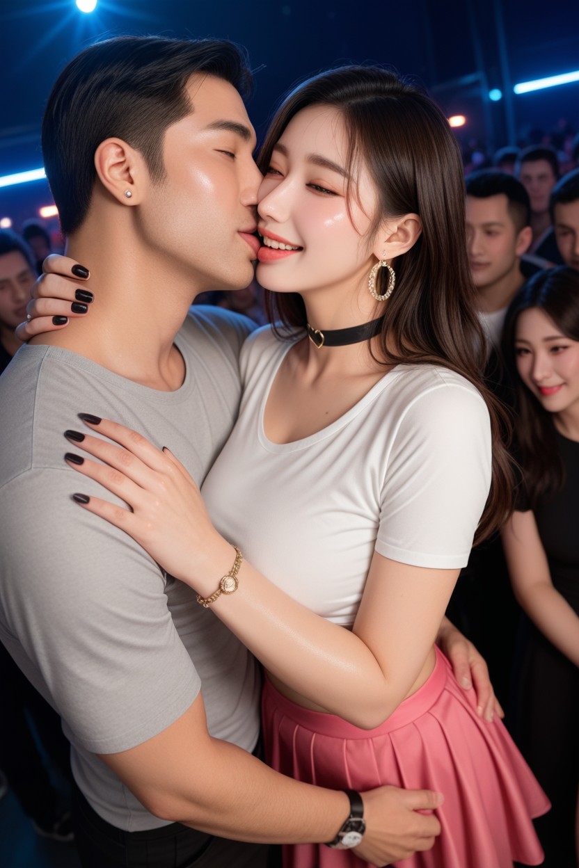 Standing, Earring, Top Down Asian AI Porn