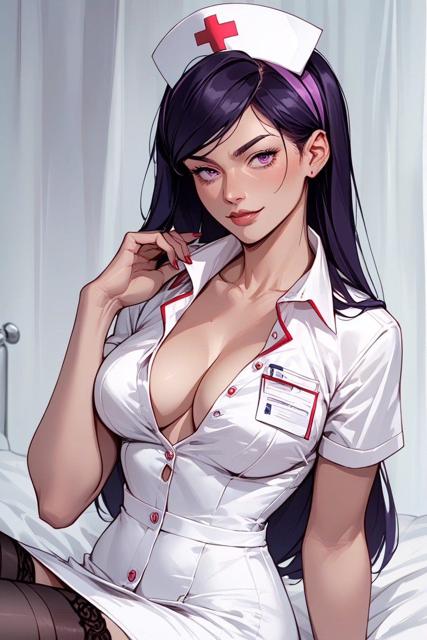 Black Stockings, Violet Parr, Sexy Nurse Outfit Hentai IA pornografia