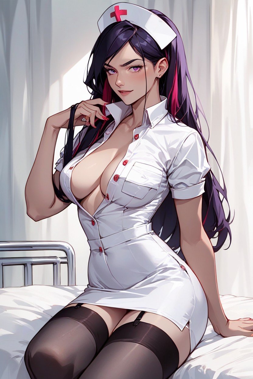 Medium Breasts, Violet Parr, Sexy Nurse OutfitヘンタイAIポルノ