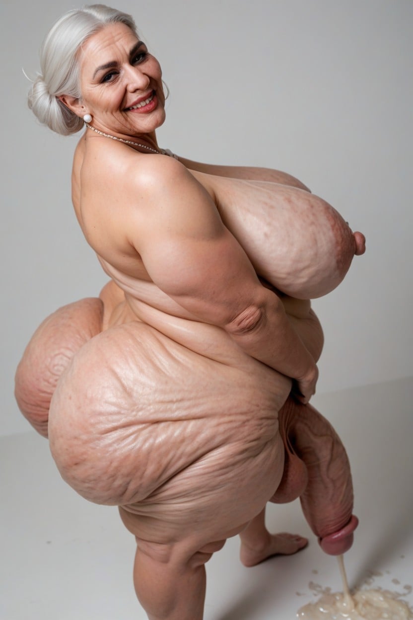 Gigantic Ass, Cellulite Thighs, Stretch Marks On Ass Shemale AI Porn