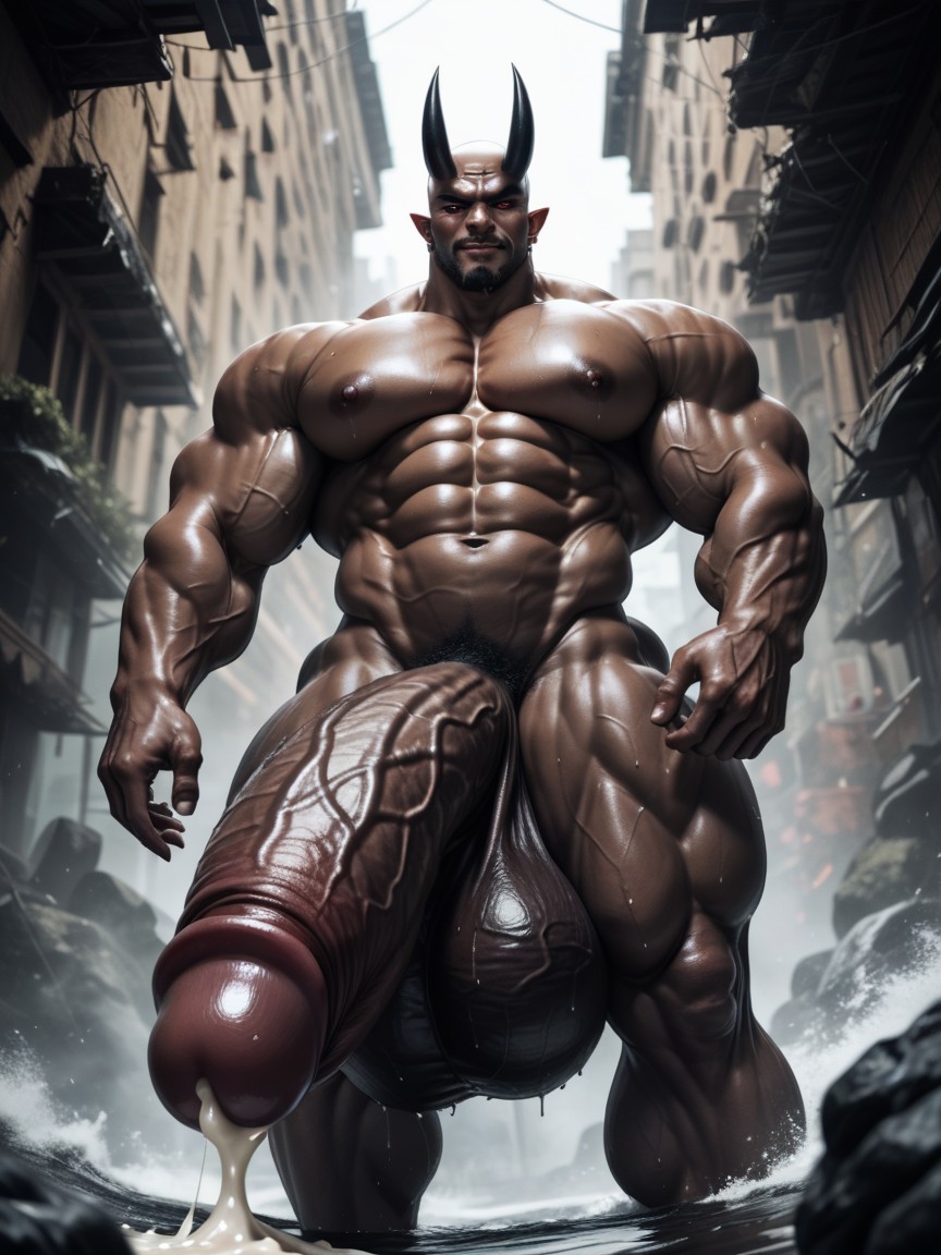 Wide, Giant, Thick Thighs AI Gay Porn