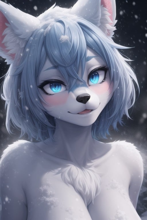 Coupe À La Mode, Éclairage De Contour, Fille De SlimePorno IA Furry