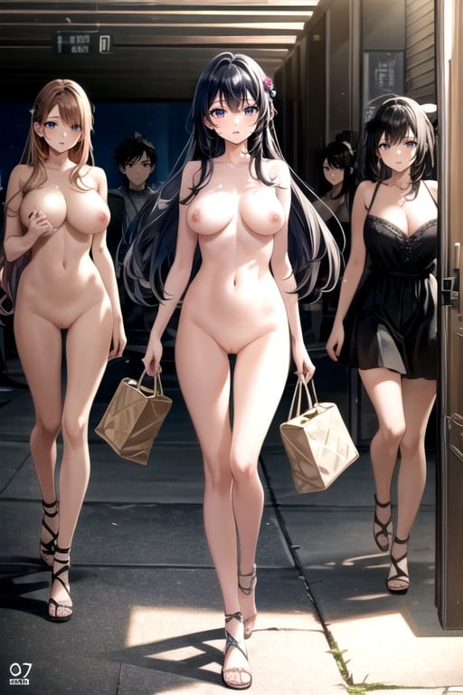 A Group Of Naked Women Walking헨타이 AI 포르노