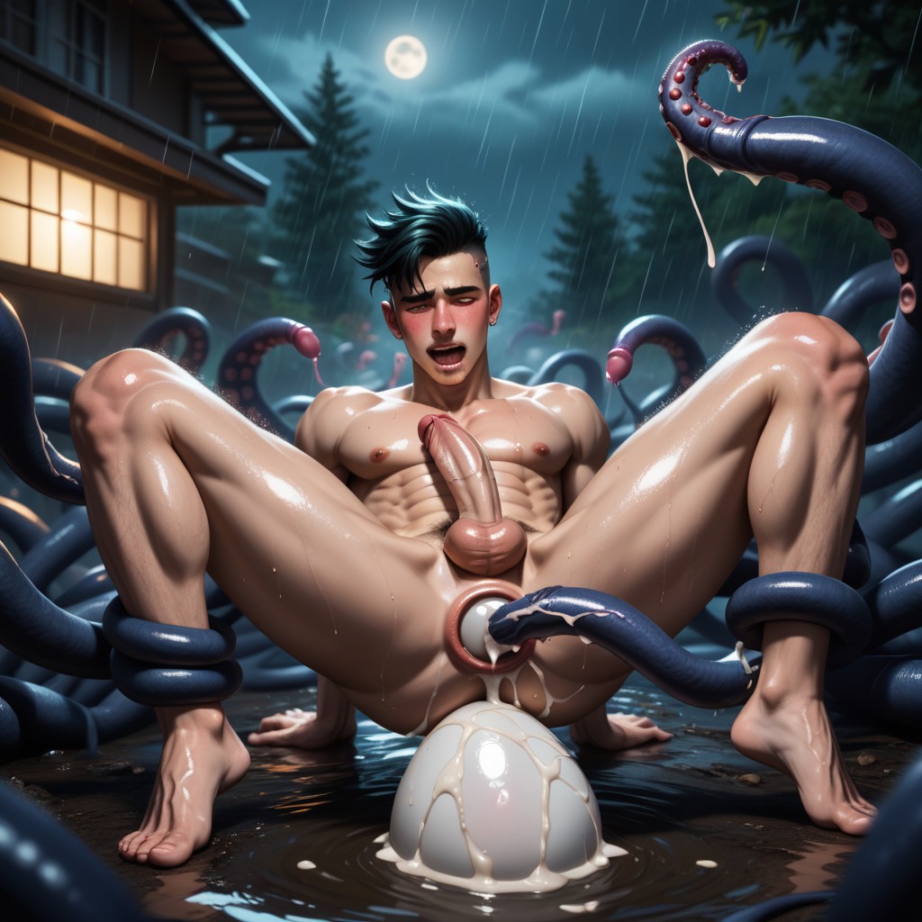 Rounded Pectorals, Masculine, Urethra Impregnated By Tentacle AI Gay Porn