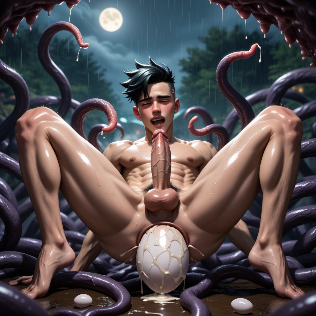 Buzzcut, Rounded Pectorals, Tentacle Impregnating Urethra AI Gay Porn