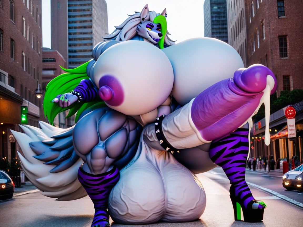 Expansión De Senos, Hyper Muscle, Grasping Massive Long Oversized Hyper Cock Breast Furry IA