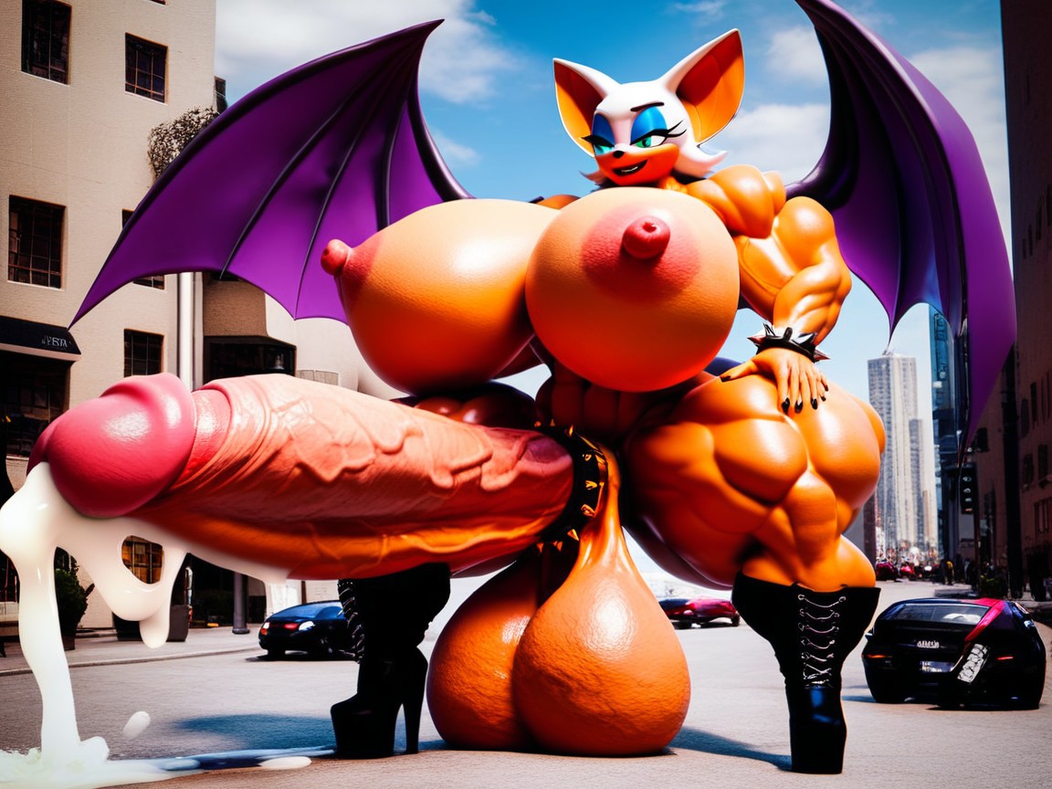Thick Cock, Ultra Muscular, Gigantic Cock And Gigantic Sagging Balls Furry AI Porn