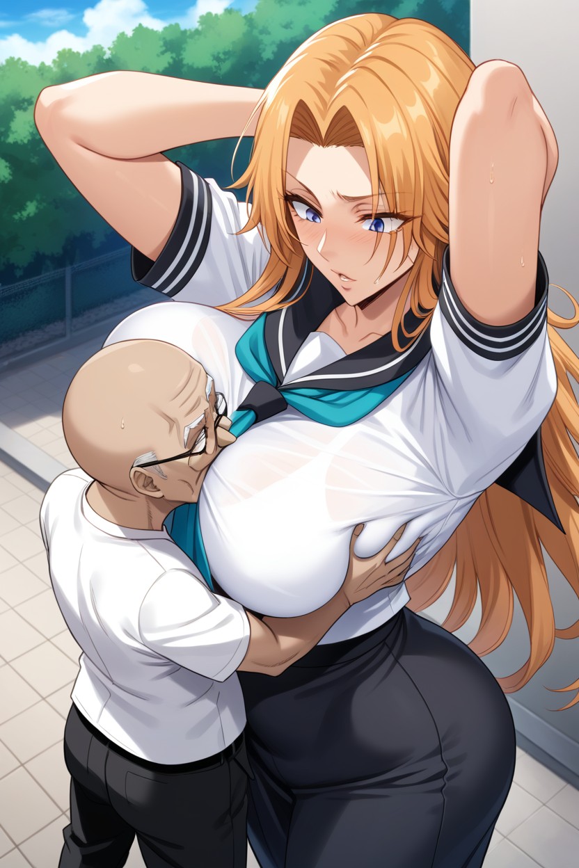 Leaning Back, Waist, Horny Aura Hentai AI Porn