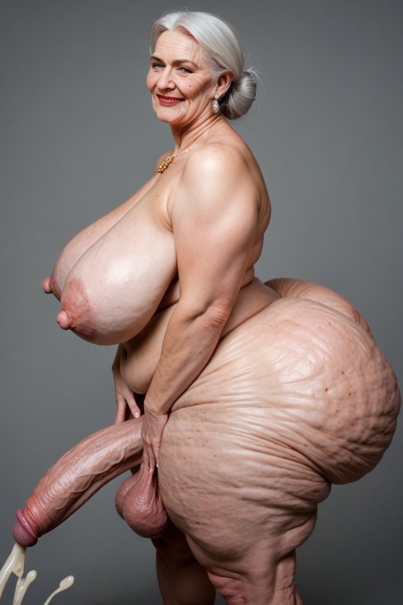 Huge Cumshot, Hands On Hips, Cellulite Arms Shemale AI Porn