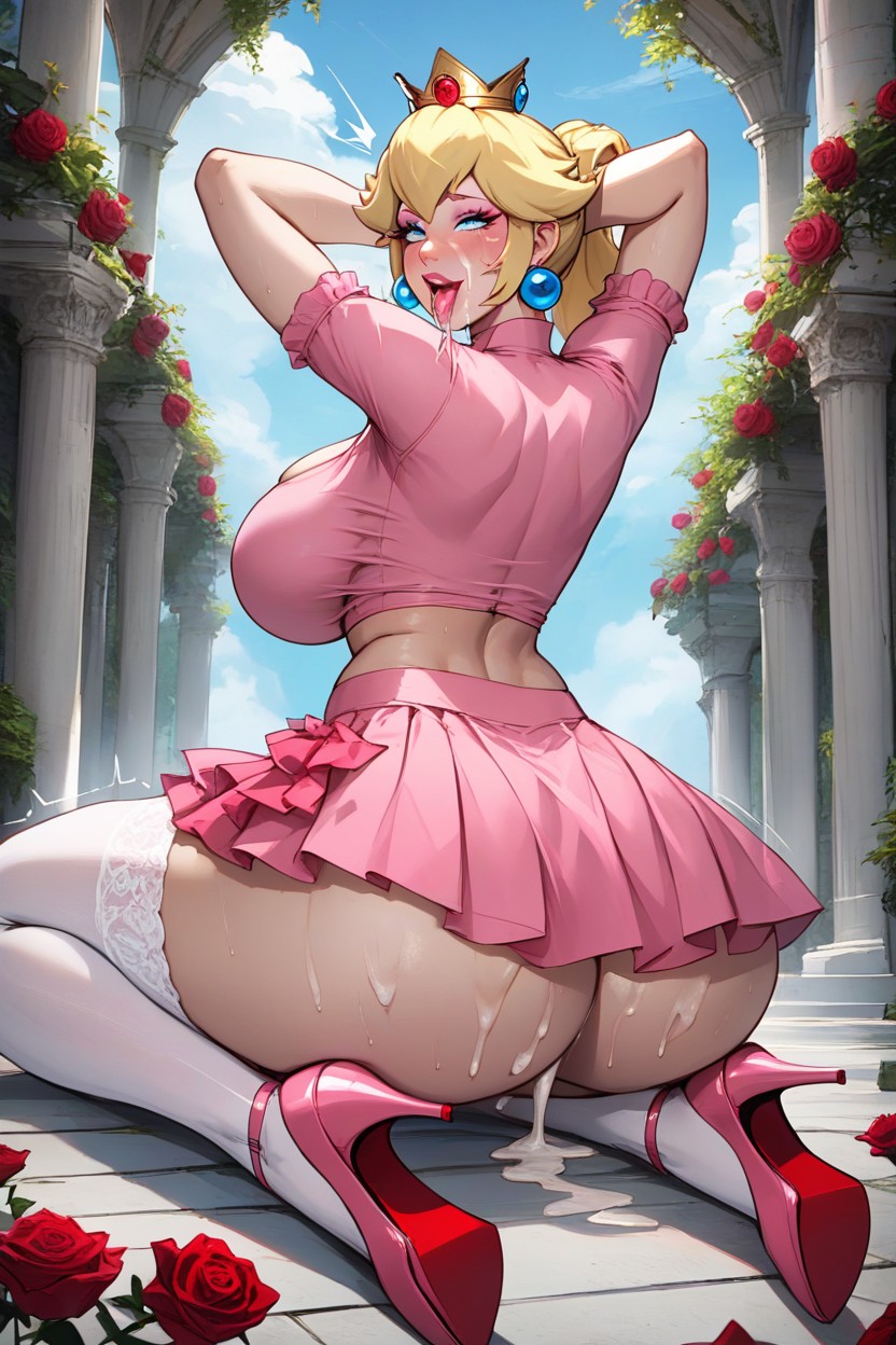 Cum On Face, Amusement Park, Rose Stockings Below The Knee Hentai AI Porn