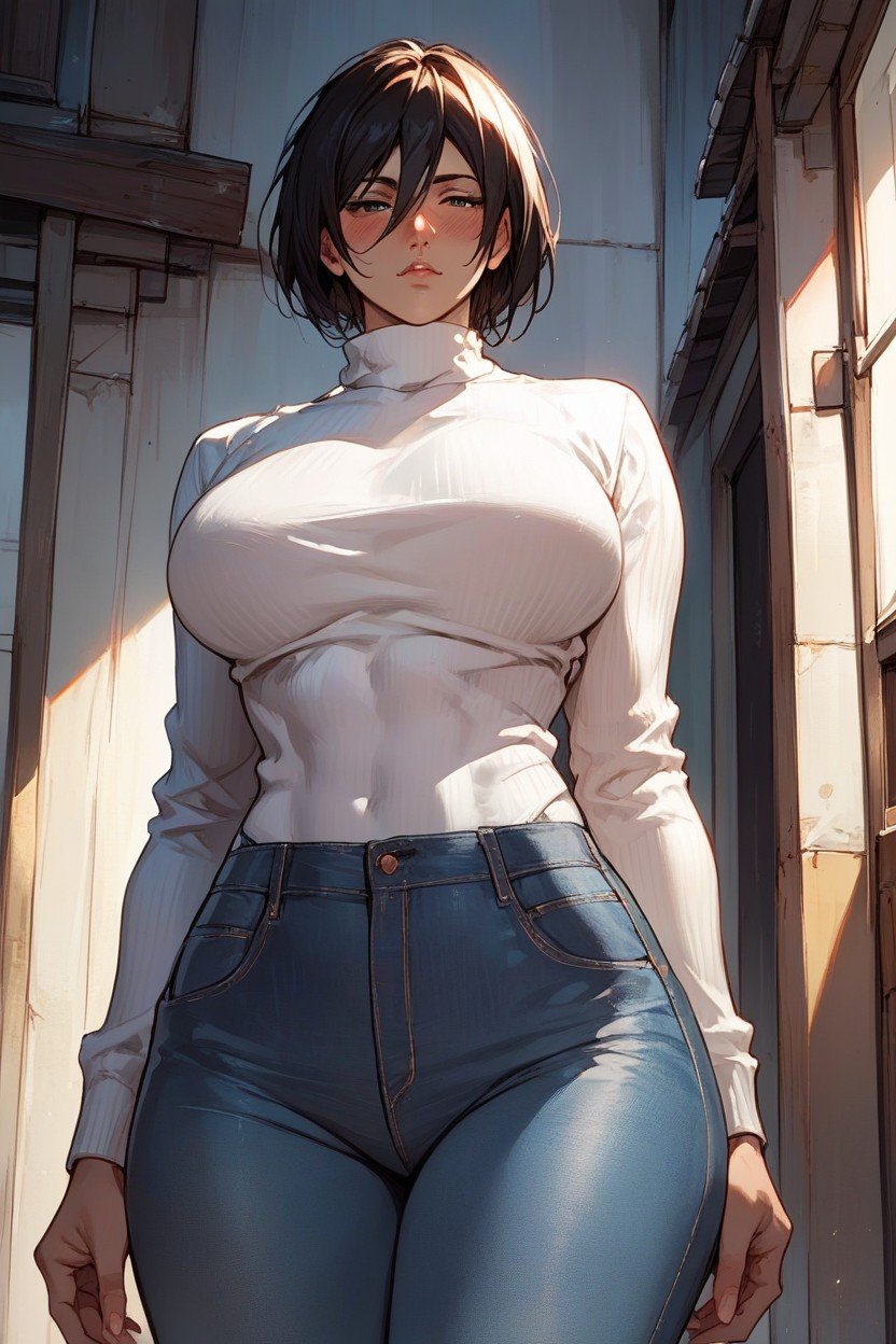 1 Persona, Detail Body, White SweaterHentai IA