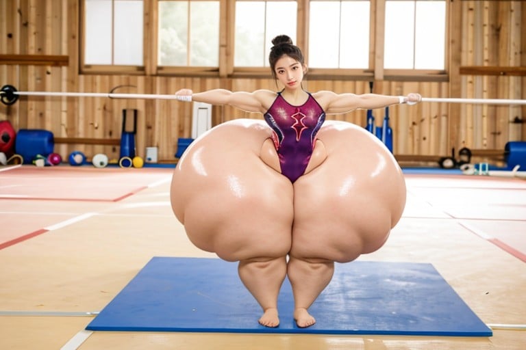 Плотное, Полный Рост, Gymnastics-big Hyper Strong Big Hyper Piernotas Redondeadas Grandes Big Hyper Chamorrotas Redondeadas Grandes Morph Thighs Bodybuilder Фурри AI порно