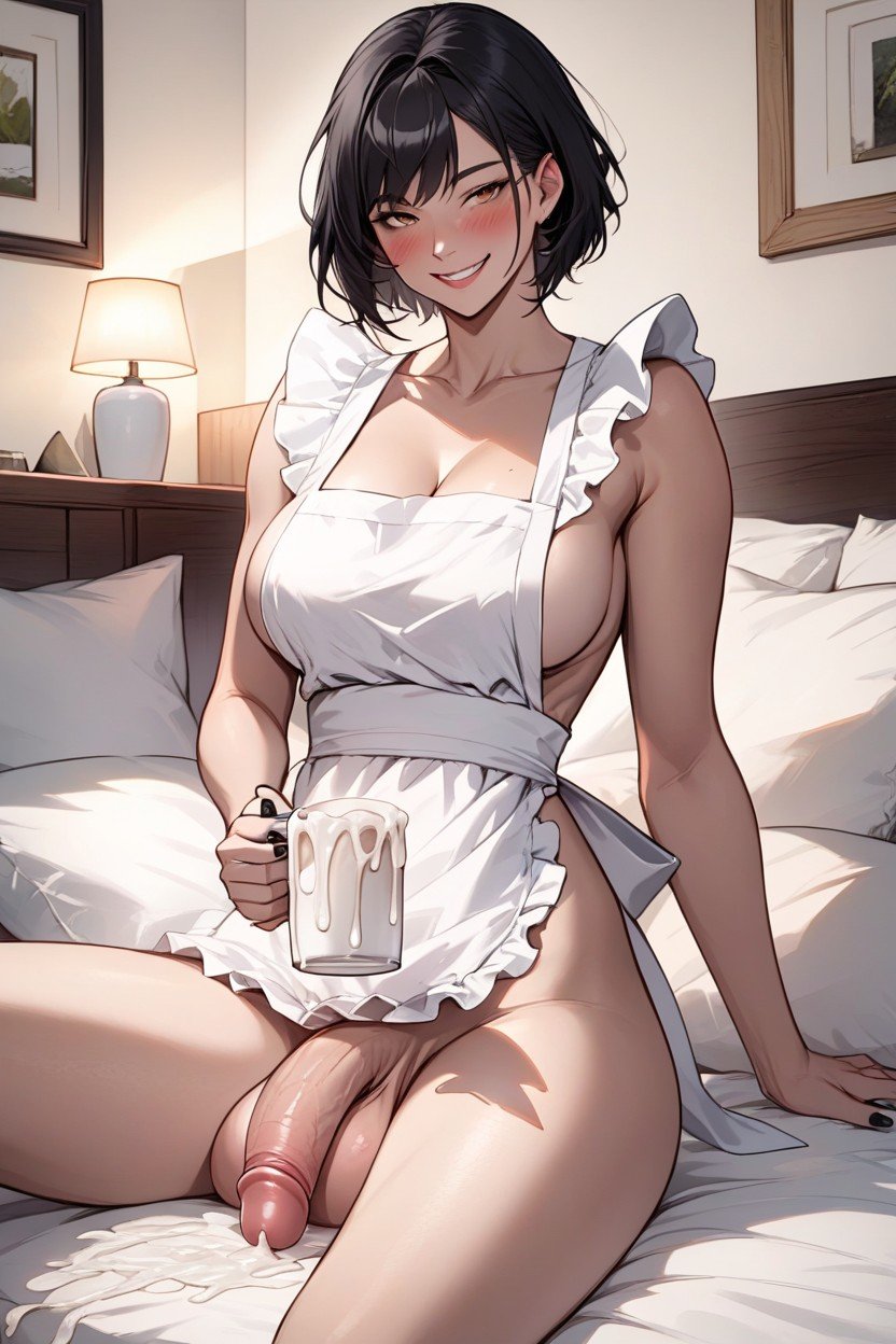 Heureux, Brown Eyes, Hair BangsPorno IA Hentai