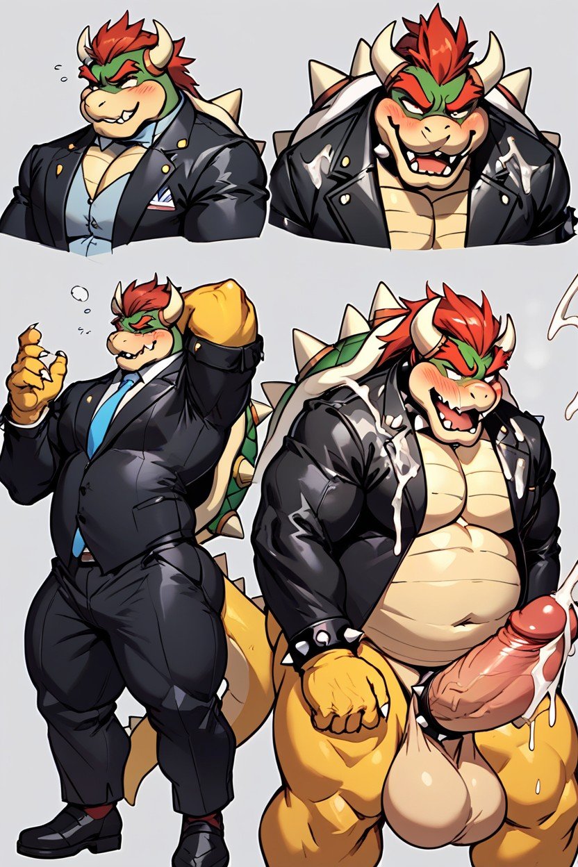 Furry, Bowser, Hyper Gigantic Ejaculation Furry IA