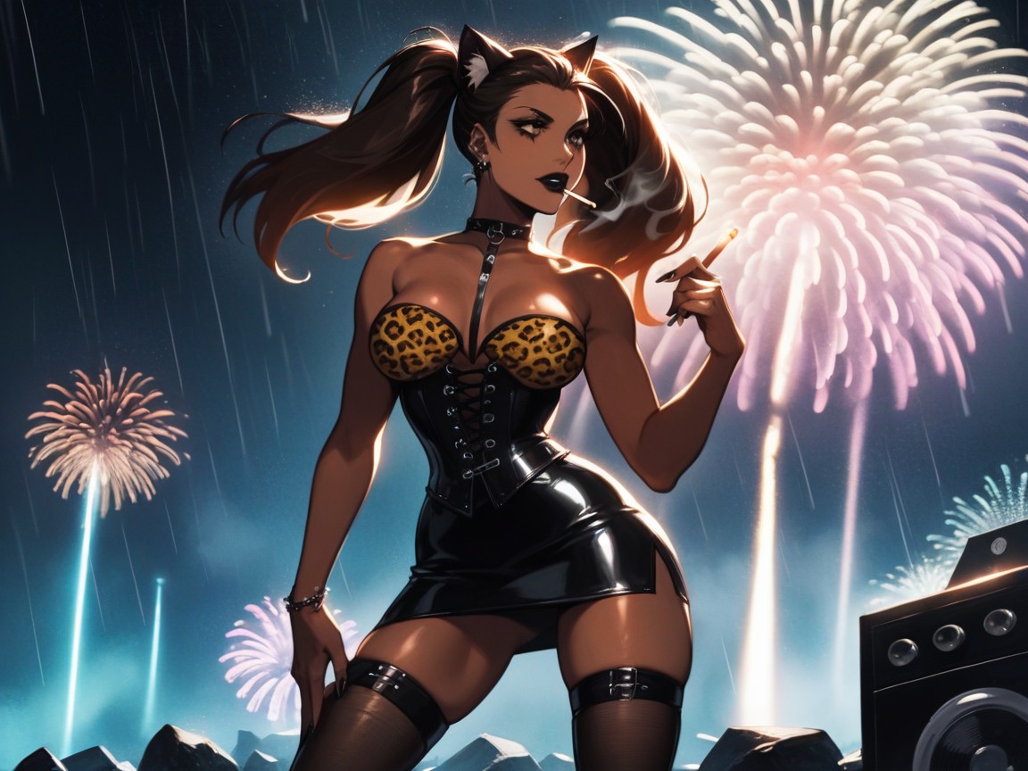 Low Torso Height, Tight Breasts, Sloped Shoulders Hentai AI Porn