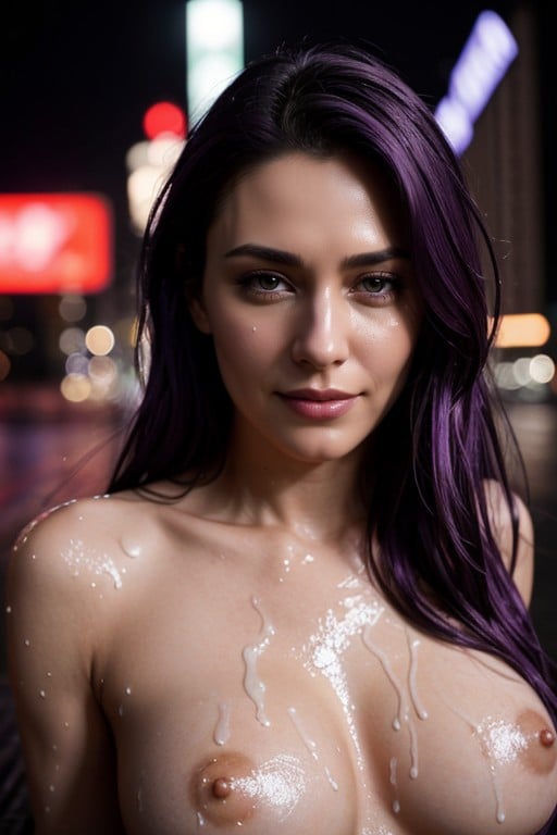 Purple Eyes, 20+, Purple Hair Furry AI Porn