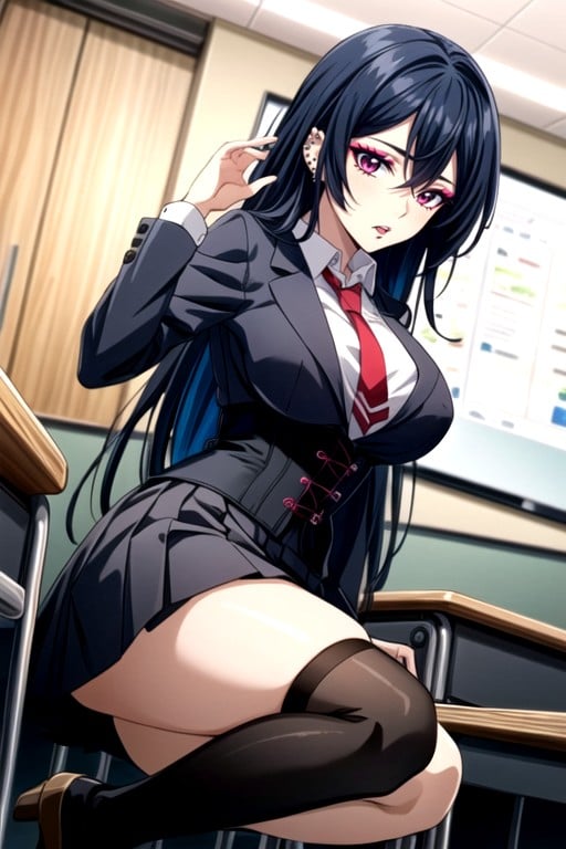 Goth, Uniform, Screencap Hentai AI Porn