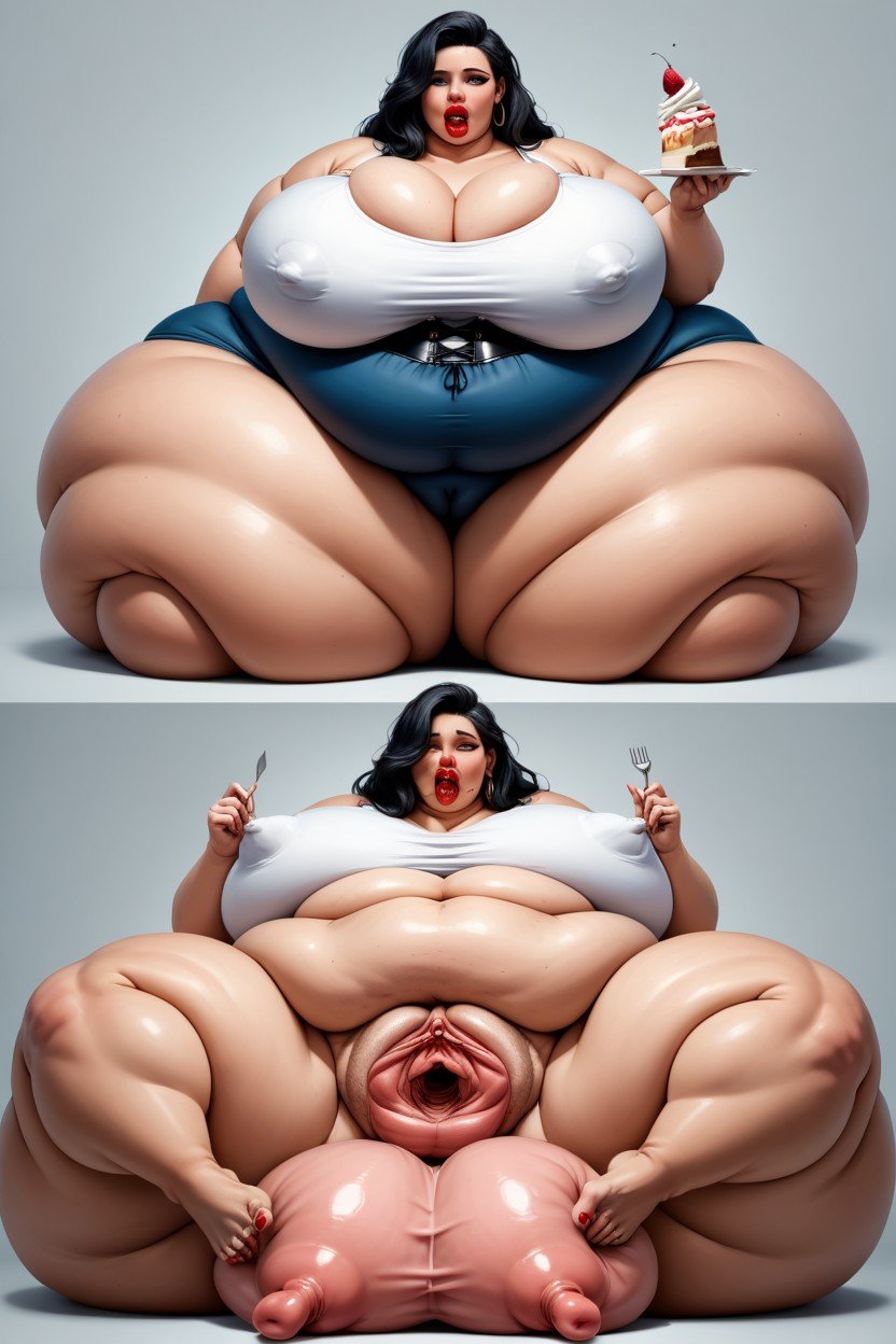 Espartilho, Udders, Morbidly Obese Transformation Pornografia peluda com IA