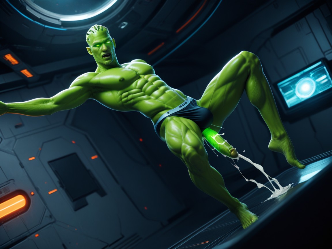 Weightless, Night, Rough Sex Zero Gravity AI Gay Porn