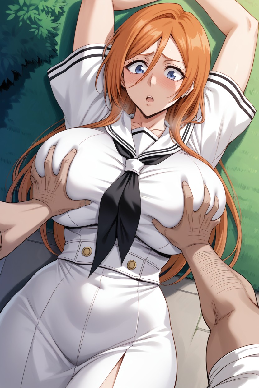 Horny, Blue Eyes, Shocked Face Hentai AI Porn