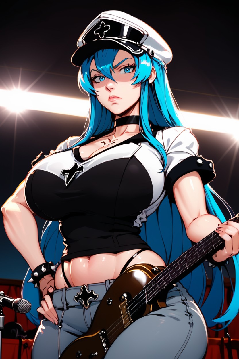 Pale Skin, Impact Lines, Bottom Up Hentai AI Porn