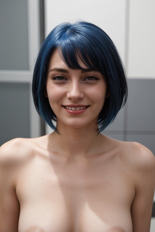 Cabelo Azul, 18+, Magrelo Travesti IA Pornô