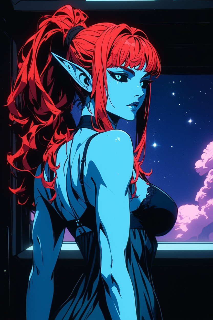 Waist Shot, Soft Loving Face, Rear View Hentai AI Porn