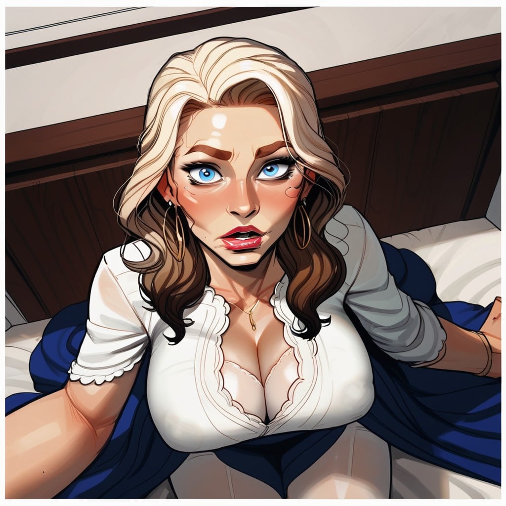 Tears, Laying, Broad Wide Hips MILF AI Porn